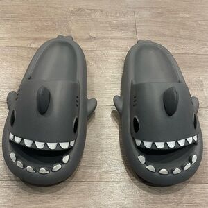 Shark Design Gray Slippers